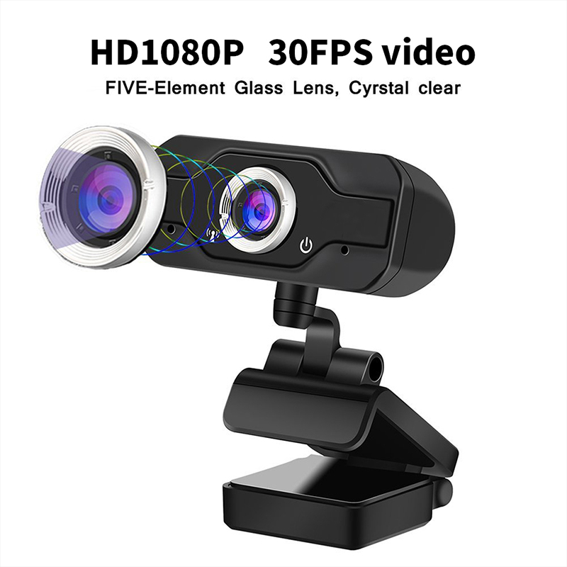 HD 1080P Webcam PC Laptop Web Camera,110 176· Wide-Angle με USB 2.0 Video Recorder Live Broadcast Camera Build-in Microphone