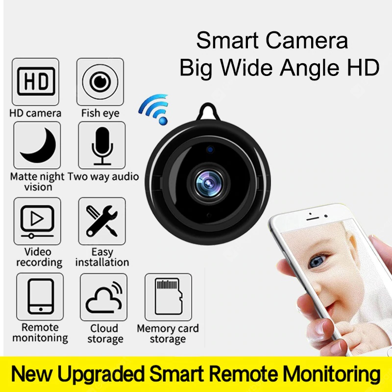 Κάμερα παρακολούθησης βίντεο Ασύρματη νυχτερινή όραση Έξυπνη οικιακή ασφάλεια Κάμερες IP Ανίχνευση κίνησης - Κάμερα